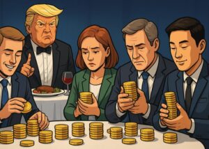 VIPs venderam moedas de Trump após jantar polêmico