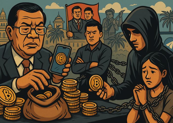 Golpes com criptomoedas no Camboja expõem elite