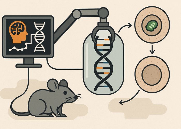 Robô manipula DNA sintético controlado por IA com aplicação em células de camundongos