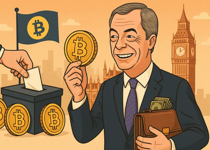 Farage aposta nas criptomoedas e promete corte de imposto