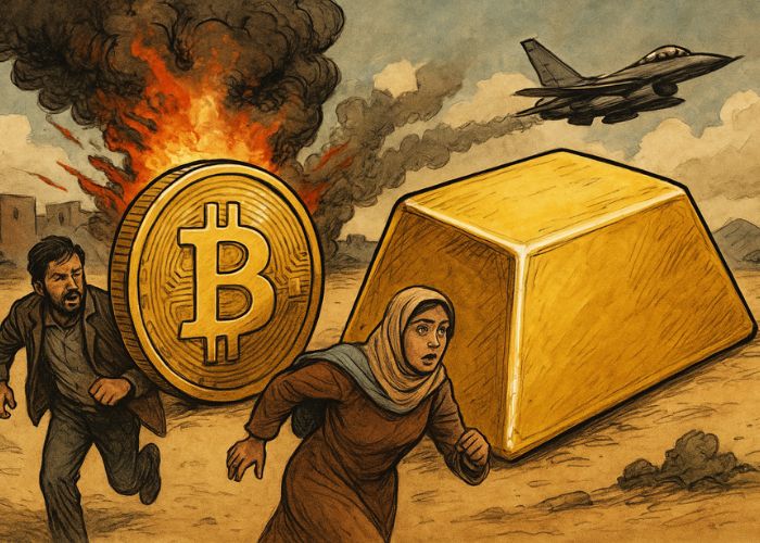 Bitcoin e ouro em tensão geopolítica: entenda o contraste